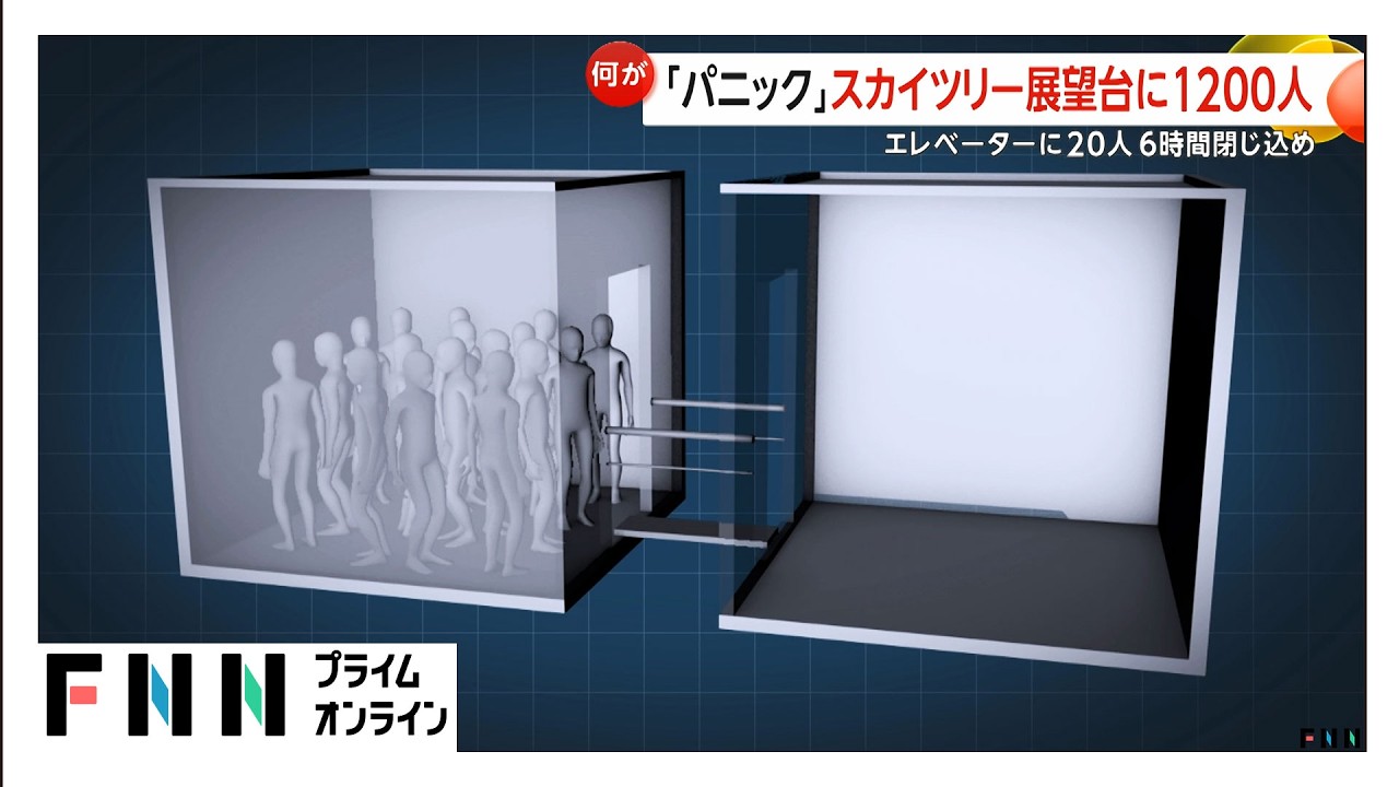 東京スカイツリー調査継続のため24日も臨時休業　エレベーター閉じ込め6時間…地上30メートルで乗客避難（2026年02月23日） img