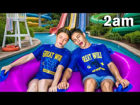 We Snuck Into a Waterpark OVERNIGHT img