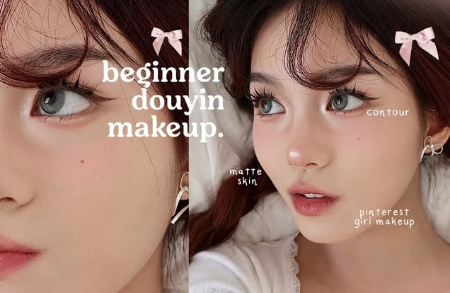 BEGINNER DOUYIN MAKEUP ♡ Everyday Chinese Douyin Makeup for Beginners img